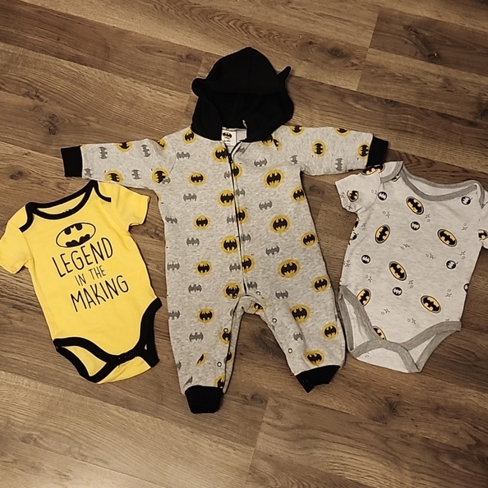 Batman onesies and zip up coat